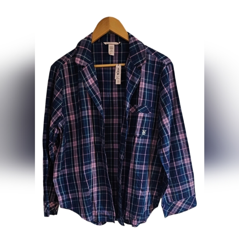 Victoria's Secret - NEW Plaid Shimmery Lightweight Pajama Top - Just the top!​​​ - Picture 8 of 8